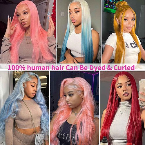 GZX 613 Lace Front Wig Human Hair 22 Inch 13x4 Straight HD Transparent Lace Frontal Wig Human Hair 180% Density Pre Plucked with Baby Hair