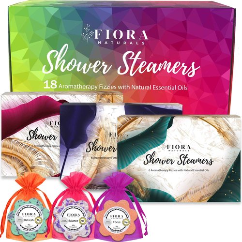 Shower Steamers Aromatherapy - 18 Shower Bombs Aromatherapy Gift Set with Organic Essential Oils for Relaxation and SelfCare, Bath Bombs Tablets, Stocking Stuffers, Christmas Gifts for Her, Wife