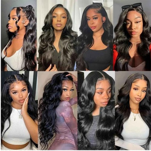12A Human Hair Bundles 18 18 18 Inch Body Wave 100% Unprocessed Hair 3 Bundles Deals Extensions Quick Weave Human Hair Natural Black Color