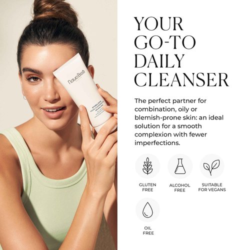 Natura Bissé Stabilizing Facial Cleansing Gel with AHA + PHA, Exfoliating foaming cleanser, Cleanses, Exfoliates & Balances, For Normal, oily & acne-prone Skin, 7 Oz