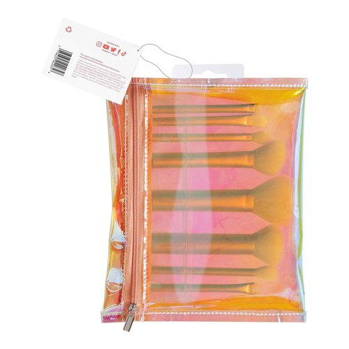 Real Techniques 9 Piece The Wanderer Makeup Brush Set, For Liquid, Cream, & Powder Eyeshadow, Foundation, Concealer, Blush, & Contour, Travel Midi-Size Brushes, Cruelty-Free, Synthetic Bristles