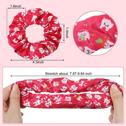 Potchen 36 Pcs Dental Hygienist Gifts - Makeup Bags, Hair Scrunchies, Tooth-Shaped Key Chains, Hair Holder for Women and Dental Assistants
