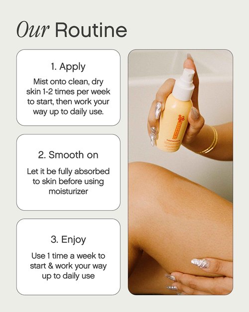 Topicals Soft Touch Body Duo - Slather Exfoliating Body Serum (5 Fl Oz) and Like Butter Moisturizing Mist for Dry Skin (3.4 Fl Oz)