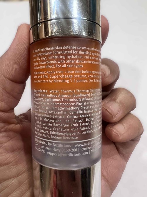 Nuzilicious Professional Grade Advanced Skin Defense Serum with Superfruits – Hydrates, Enhances Radiance & Protects Skin, Vegan & Cruelty-Free, 1 oz