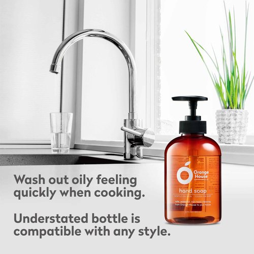 ORANGE HOUSE Liquid Hand Soap with Natural Food-Grade Orange Oil, Fresh Smell, 12 Fl Oz (6 Pack)