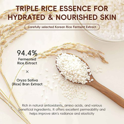 Rice Skincare Set for Teen Girl Gifts Birthday - Skin Care for Teens 10-12 - Hydrating Skin Care Routine Kit for Women - Gifts Birthday Facial Kit for Women - Skin Care Set with Cleanser,Serum