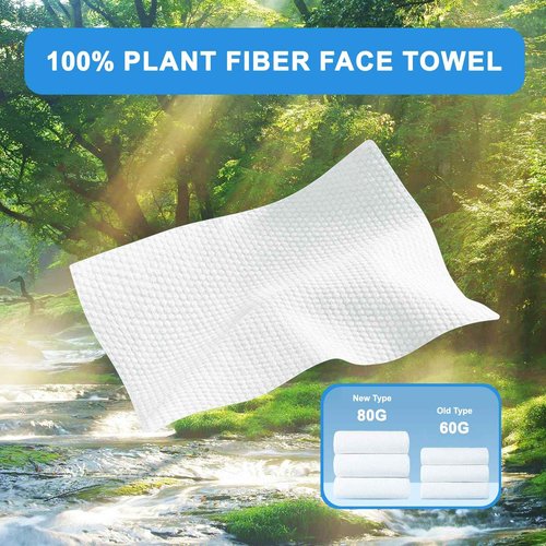 130 Count Disposable Face Towel, Clean Facial Wash Cloth Ultra Soft & Thick Cloth for Sensitive and All Skin Types for Skin Care Make-up Wipes Face Wipes and Facial Cleansing (6 packs)