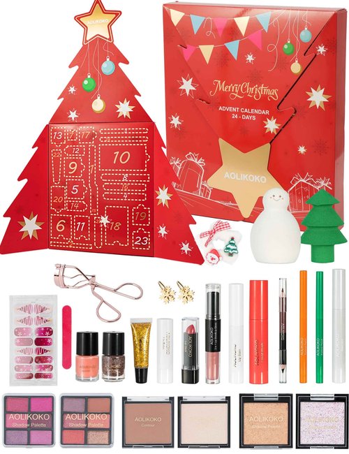 Makeup Advent Calendar 2025 for Women & Teen Girls, 24 Days Christmas Gift Makeup Sets, Xmas Countdown Calendar Full Makeup Kit Gift Set