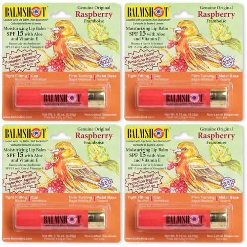 BALMSHOT Lip Balm 4 Pack (Raspberry)