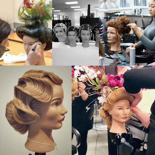 28'' Mannequin Head Long Hair Styling Training Head Dolls for Cosmetology Manikin Maniquins Practice Head with Clamp Stand Holder (biaobang)