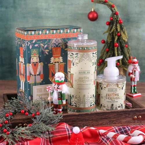 ROMIIE ZOI Christmas Foaming Hand Soap Refill Set, Festive Nutcracker, 1000 ML+500ml(Pack of 2)
