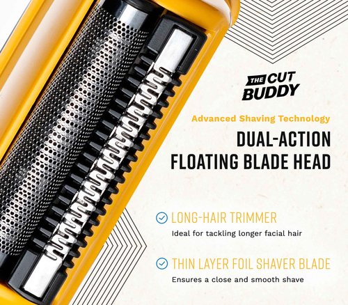 The Cut Buddy Clipper & Grooming Set + Mini Compact Foil Electric Face & Head Shaver for Men