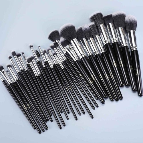 Make up Brushes set 29pcs MSQ Professional Cosmetics Brushes with Adjustable Belt Makeup Bag Foundation Powder Brush Eye Shadows Brushes Concealer Blending Brushes for Women/Girls/Artists/Holiday gift