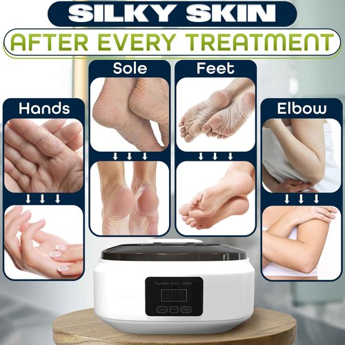 Paraffin Wax Machine for Hand and Feet – Full Set Hand Wax Paraffin Machine 3400ml – Fast Heating, Keep Warm, Adjustable Temperature (Two Modes) for Moisturizing Spa | Soft and Smooth Skin at Home