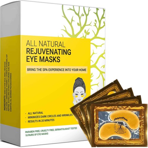 Doppeltree Golden Self-care Bundle: Gold Face Mask + Gold Lip Mask + Gold Eye Mask