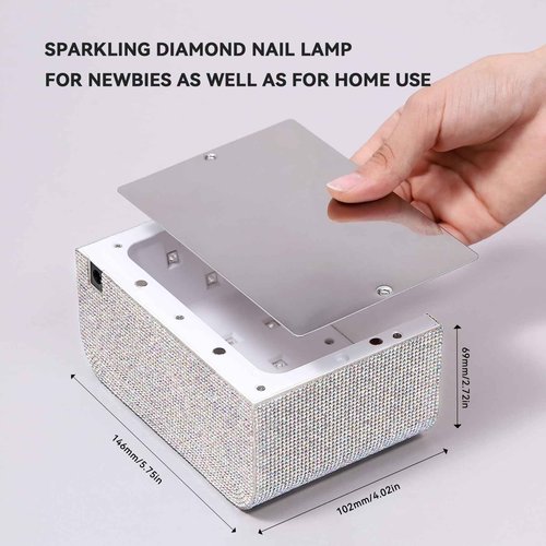 TAYE UV Light for Gel Nails, Beginner Led Nail Light for Gel Nails, Diamond UV Nail Lamp with 3 Timer Setting, Touch Control & Auto Sensor, Quick Dry Nail Dryer Curing Lamp for Salon & Home