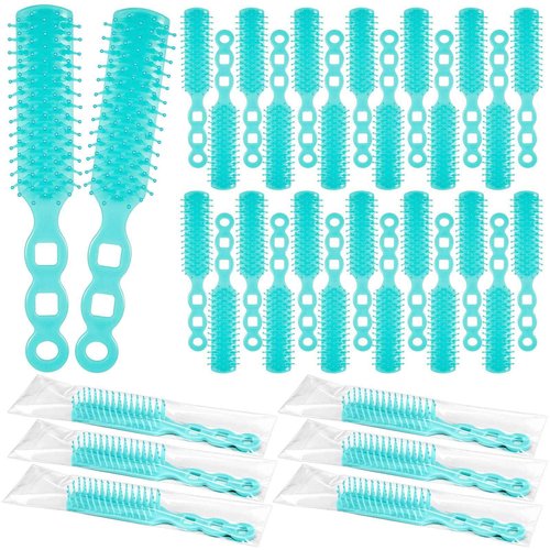 Lauwell 72 Pcs Hair Brushes in Bulk for Homeless, Hair Brush Bulk Nylon Bristles Brush Vent Hair Brush for Curly Wavy Hair Blow Drying Separating Styling Detangling Suitable for Travel Shelter Hotel