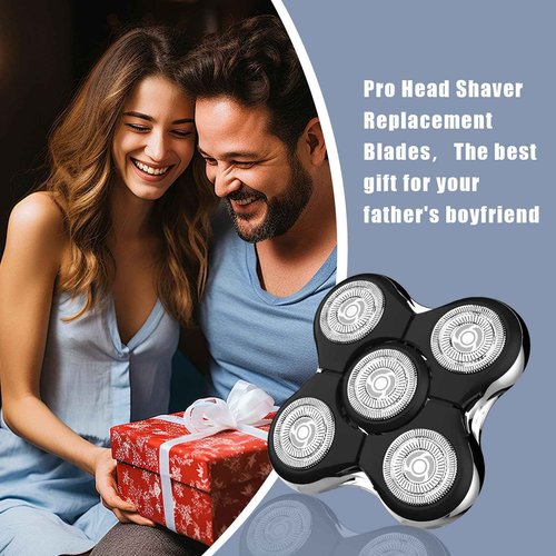 4Pack Shaver Replacement Head Compatible with Remington Balder Pro Head Shaver ModelSPR-XR7000,with 2 Sweeping Brush