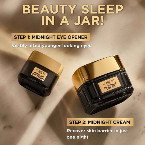 L’Oreal Paris Age Perfect Anti-Aging Midnight Face Cream + Midnight Eye Cream, Smooths Wrinkles & Reduces 8 signs of Eye-Aging + Face Cream Face Serum Samples