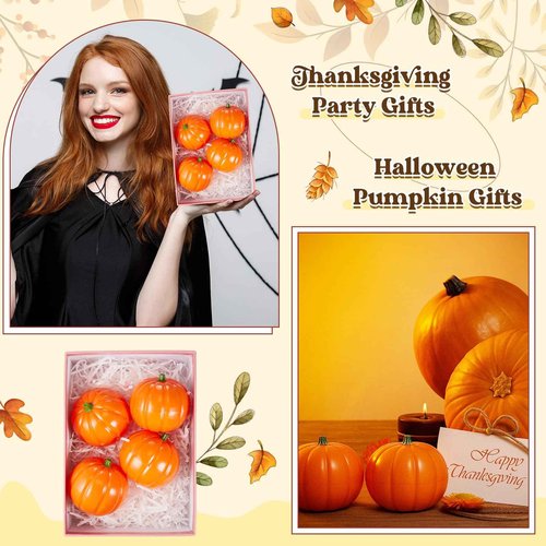12 Pcs Pumpkin Hand Cream Gifts Set for Women, Funny Fruit Hand Cream Gift for Baby Shower, Birthday Day, Fall Holiday Party, Bridal Shower Favors, Bridesmaid Gifts and Wedding Favors Party Supply