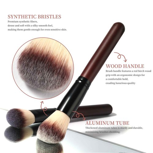 Yasingsi Makeup Brush Set Professional 26-Piece Makeup Brushes Set Premium Synthetic Foundation Powder Concealer Blush Eyeshadow Contour Makeup Brush Set with 2 Brush Bags