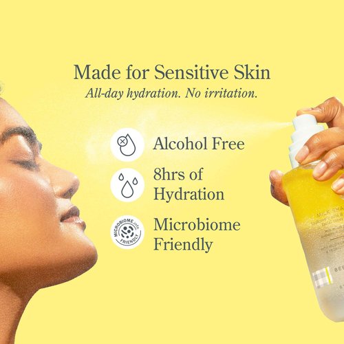 Beekman 1802 Milk Shake Facial Toner - Pack of 2 - Includes 2 oz + 8 oz Bottles - Fragrance Free - Relieves Redness - Non-Comedogenic, Alcohol Free - Good for Sensitive Skin - Cruelty Free