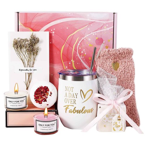 Birthday Gifts for Women: Get Well Gift Baskets for Women Spa Gift Basket Self Care Kit for Mom Her Sister Wife Girlfriend Best Friend Colleague - Christmas Valentine's Day Gift Idea