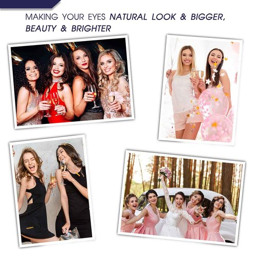 Magnetic Eyelashes 7C SevenCrown 10 Pairs Cat-Eye Magnetic Lashes with Liner,Natural Look,Reusable Magnet False Eyelashes Cruelty Free. Easy to Apply.
