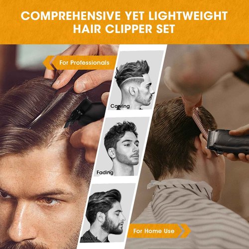 QREEYX Hair Clippers for Men Professional, 7500Rpm Beard Trimmer, IPX6 Waterproof Electric Shavers 3 in 1 Hair Cutting Kit for Men, Cordless Barber Clipper Set with LED Display for Mens Gifts