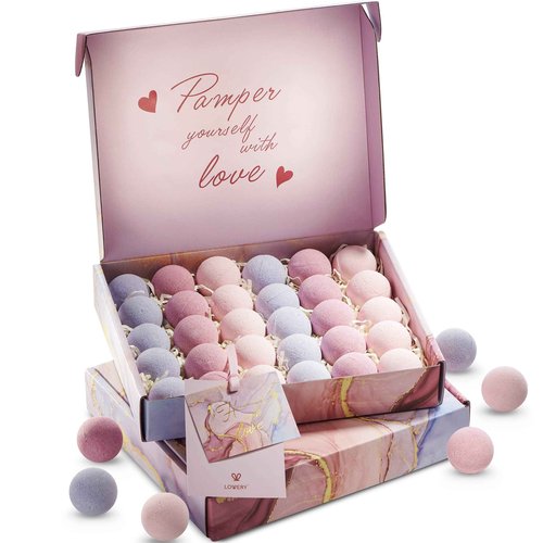 Birthday Gifts Ideas for Mom, Bath Bombs Gifts for Women, Mom, Men, 30pc Marbleized Bubble Fizzies, Multi Scents, Handmade Bath Bombs Gift Set, Best Bubble & Spa Bath, Birthday, Aromatherapy Gifts