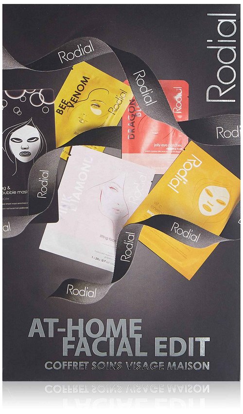 Rodial At Home Facial Edit, Snake Oxygenating & Cleansing Bubble Mask, Pink Diamond Lifting Face Mask, Vit C Energising Face Mask, Dragon’s Blood Jelly Eye Patches, Bee Venom Jelly Eye Patches