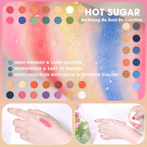 Hot Sugar Kids Makeup Kit, Girls Makeup Kit Age 4-6 7-8 10-12, Unicorn Gift for Girls Birthday Christmas (Pink)