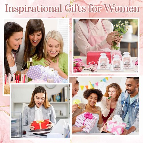 Cinnvoice 25 Set Inspirational Compact Mirrors for Women Bulk Sometimes You Forget You're Awesome Motivational Double Sided Folding Pocket Mirror for Employee Coworker Staff Mom Birthday(Pink Marble)