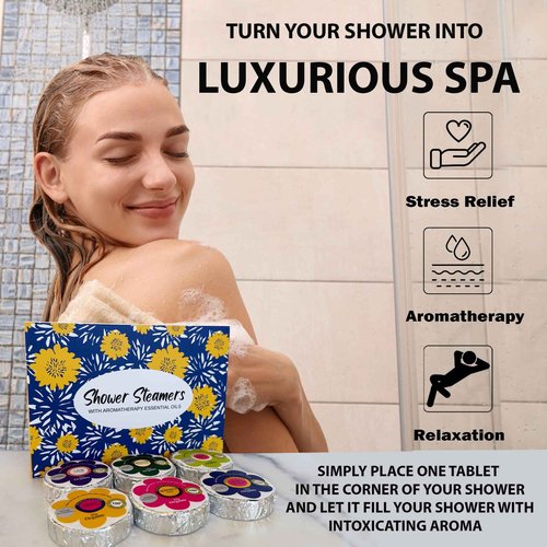 Shower Steamers for Women, 24pc Shower Bombs Aromatherapy Gift Set w/Organic Essential Oils, Shower Melts, Bath Bombs for Women Gift Set - 24 Natural and Organic Bath Bombs with Essential Oils
