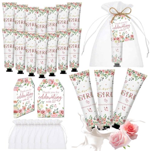 50 Sets Baby Girls Hand Cream Bulk Baby Shower Favors Gifts for Guests,Wedding Bridal Shower Hand Cream Thank You Gifts, Thanksgiving, Christmas Party Favor Travel Size Hand Lotion Bulk(baby girls)