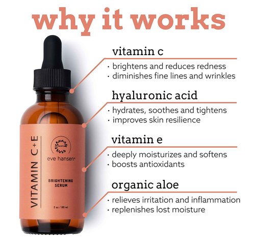 Eve Hansen Full-Size Anti-Aging Serum Set with Hyaluronic Acid, Vitamin C, and Retinol Serums for Improved Appearance of Wrinkles and Fine Lines, Dark Spots, and Skin Firmness 3 x 2 oz