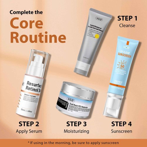 VGO Retinol Serum for Face - Anti-Aging & Hydration Powerhouse for a Firmer, Youthful Glow - Ideal for Acne-Prone & Oily Skin, Tightening & Moisturizing 50 ml / 1.69 Oz