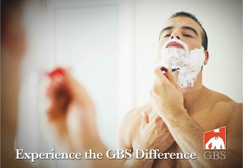 G.B.S Modern Shaving Set, Compatible Razor with 3 Blade Lubricated Strip Cartridge, Badger Shaving Brush with Chrome Handle, Stainless-steel Razor and Brush Stand
