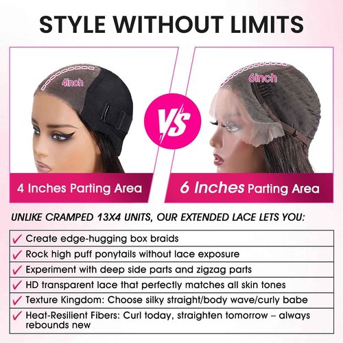 Frozen beauty 13x6 Lace Front Wigs,Glueless Synthetic HD Transparent Lace,200% Density Body Wave with Baby Hair,Pre-Plucked Frontal Wigs for Women 30 Inch,Natural Hairline (Brown-Body Wave)