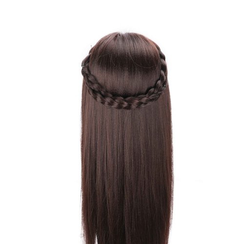 28'' Mannequin Head Long Hair Styling Training Head Dolls for Cosmetology Manikin Maniquins Practice Head with Clamp Stand Holder (biaobang)