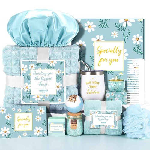 Self Care Gifts for Women, Get Well Soon Gifts Basket Care Package, Birthday Gifts Box for Women, Relaxing Bath Spa Gifts Set, Thinking of You Feel Better Gift for Her Mom Best Girl Friend Sister Wife