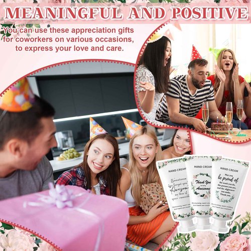Dansib 90 Pcs Employee Appreciation Team Gifts Bulk Thank You Employees Hand Cream Inspirational Travel Size Hand Lotion for Christmas Stocking Stuffers Teachers Staff Employees Coworkers