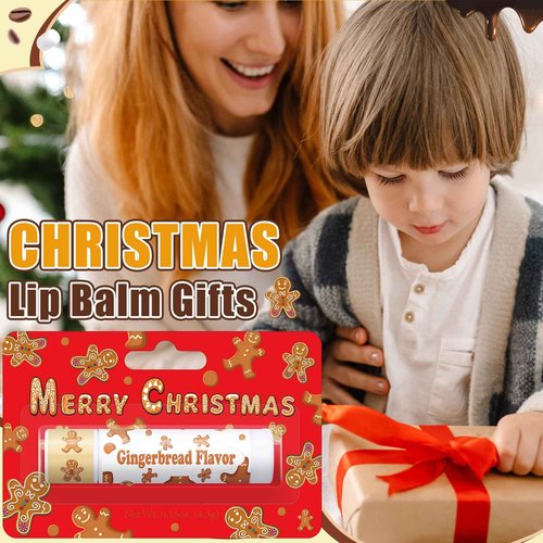 Sacubee 25 Pcs Christmas Peppermint Candy Flavor Lip Balms Bulk Peppermint Candy Gingerbread Hot Cocoa Cookie Cinnamon Flavor Lip Balms Christmas Party Gifts Stocking Stuffers for Employee Staff