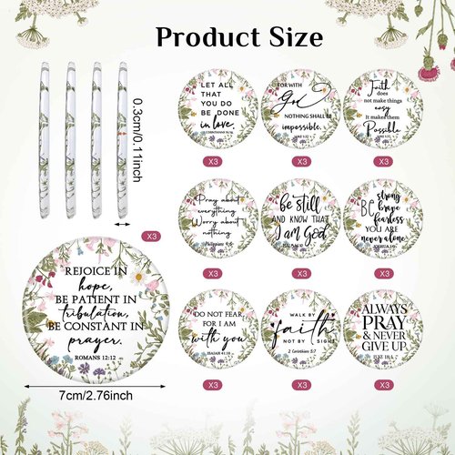 Dinifee 30 Sets Christmas Christian Gifts Bulk for Women Bible Verse Mini Compact Mirrors Makeup Mirrors Inspirational Religious Gifts for Church Ladies Pastor's Wife Sunday School