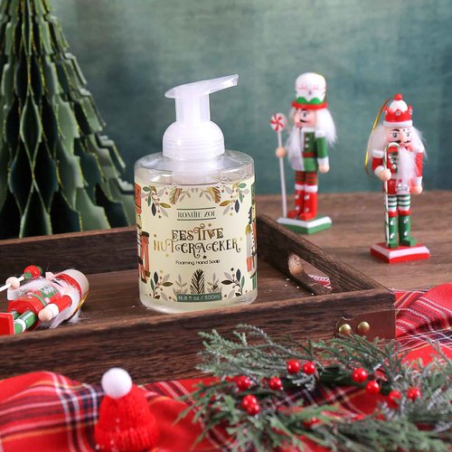 ROMIIE ZOI Christmas Foaming Hand Soap Refill Set, Festive Nutcracker, 1000 ML+500ml(Pack of 2)