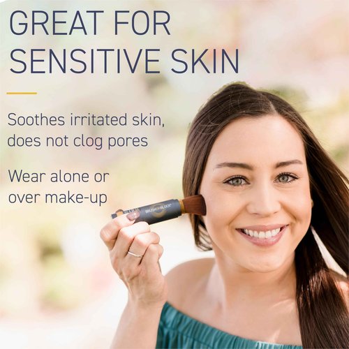 Brush On Block Full Face Sun Protection Kit, Translucent Mineral Powdered Sunscreen & Protective Lip Oil SPF 30, Reef Friendly, FSA HSA Eligible