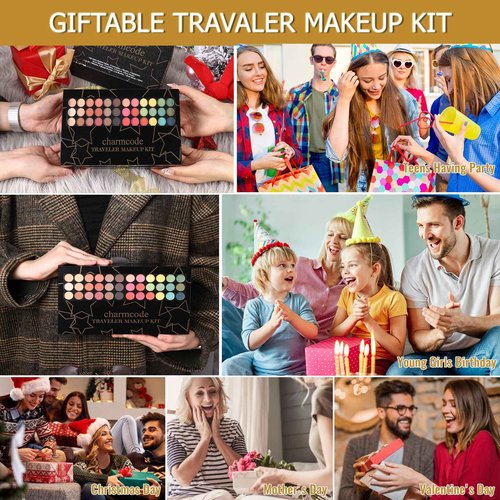 Professional All in One Makeup Kit for Women Full Kit,186 Colors Make Up Palette Christmas Gift Set, Including Eyeshadow,Lip Gloss,Concealer,Highlighter,Contour,Brow Powder,Mascara,Blush & Brush