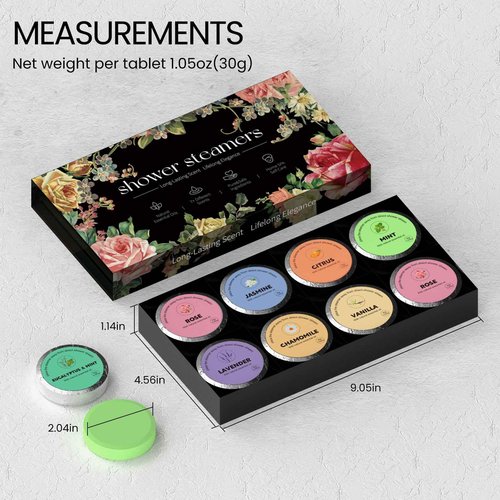 ZIAKEAU Shower Steamers Aromatherapy 16 Packs Christmas Gifts for Women Shower Bombs Relaxation Gifts for Women Shower Essentials Ideal Self Care & Stress Relief Gifts