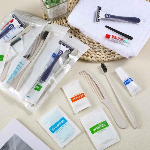 Suclain 48 Sets Hygiene Kits for Homeless in Bulk Homeless Basic Toiletry Kits Care Package Supplies Individually Packed for Men Women Travel Charity Hotel Business