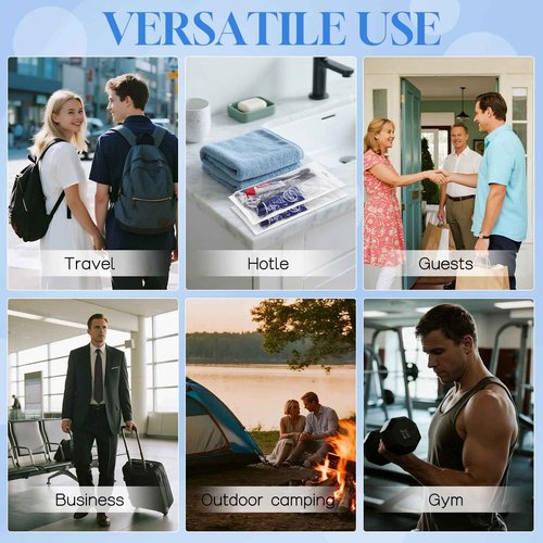 Disposable Toiletry Kits, 6 In 1 Bulk Travel Size Hygiene Care Packages,Essential Men Women Individually Wrapped Personal Toiletries Set for Hotel, Charity/Guests/Shelter/Homeless (60 Pack)